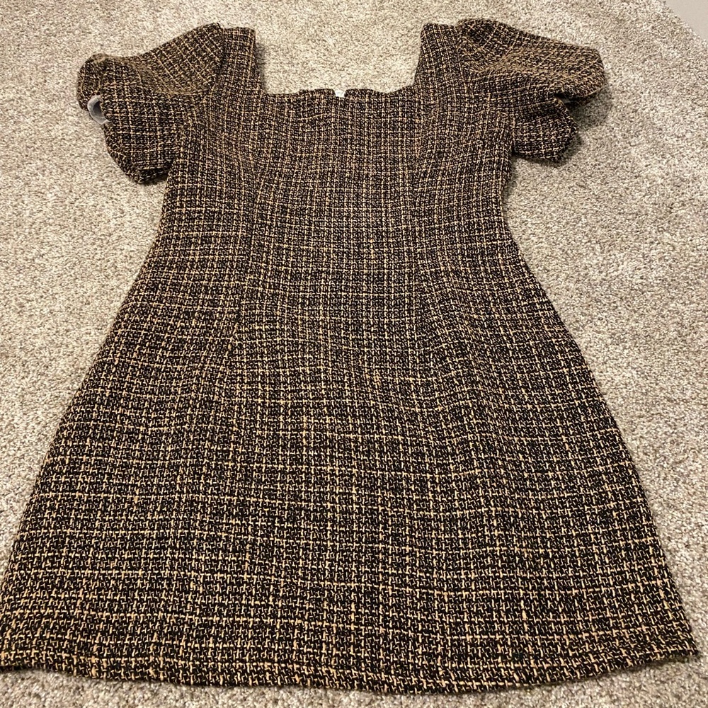 Brown tweed dress